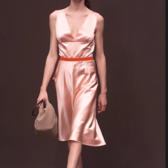 MIU MIU Purple Satin Cocktail Dress Size 42 - Picture 2 of 7